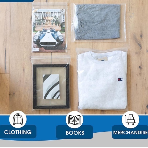 12” X 15”Clear resealable zipper top Plastic Bags ziploc Sealed Zipper (25 qty) - Picture 2 of 5